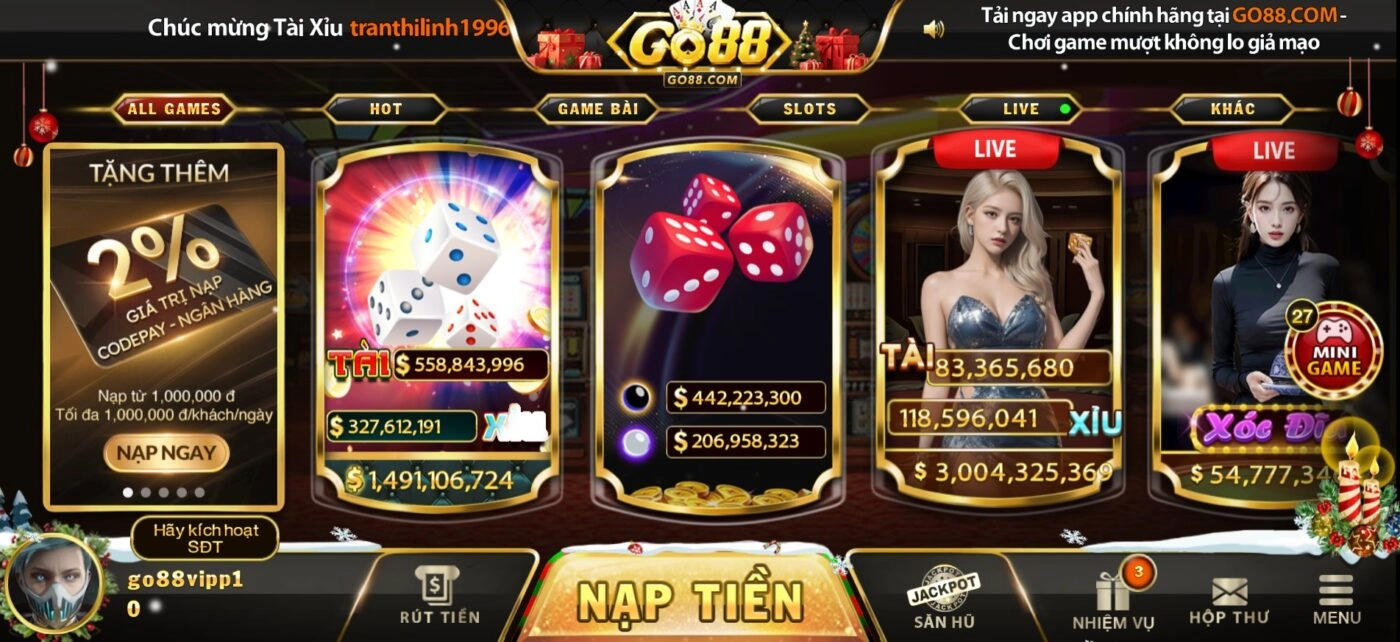 Những lợi ích khi tải app Tài Xỉu Go88 về máy